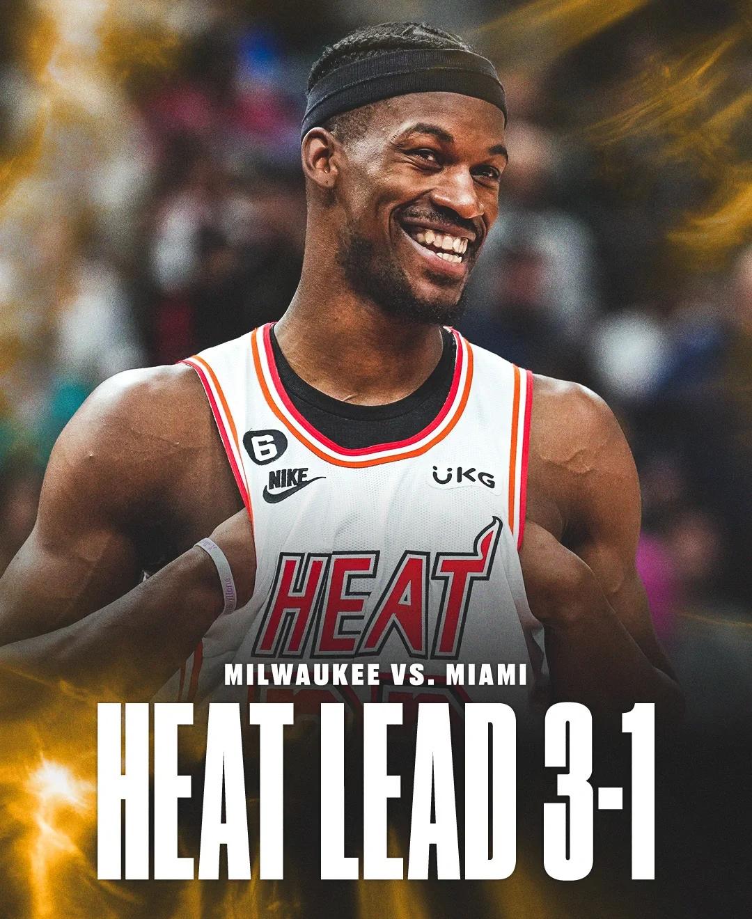 热火险胜尼克斯，巴特勒得到35分